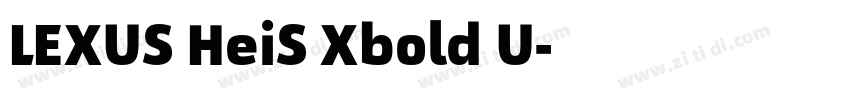 LEXUS HeiS Xbold U字体转换